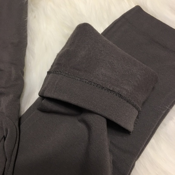 NWT. Gray Fleece Lined Leggings - Picture 4 of 4